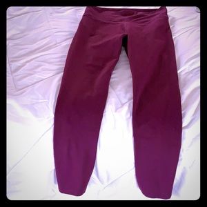 Workout Leggings-maroon
